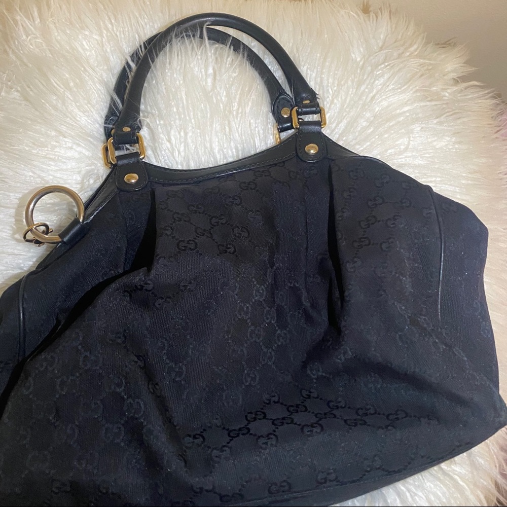 black gucci tote